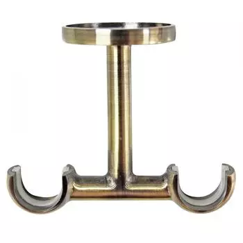 Держатель двухрядный потолочный Inspire металл цвет античное золото 2 см