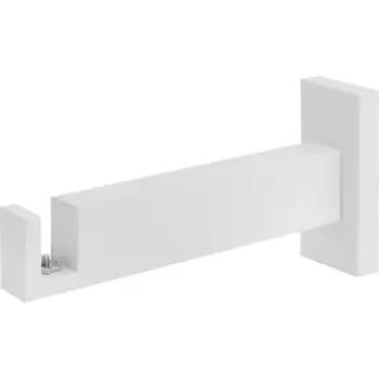 Держатель однорядный Inspire Квадро алюминий цвет белый 13 см