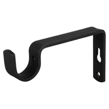 Держатель однорядный сталь D2 см цвет черный матовый