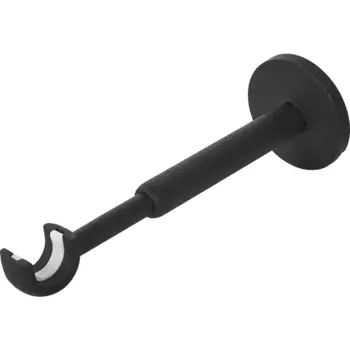 Держатель однорядный телескопический Inspire металл цвет черный 2 см