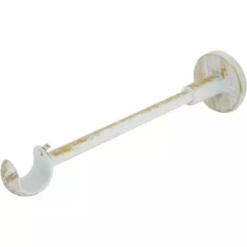 Держатель открытый однорядный Orbis, металл, цвет античный белый, 2 см