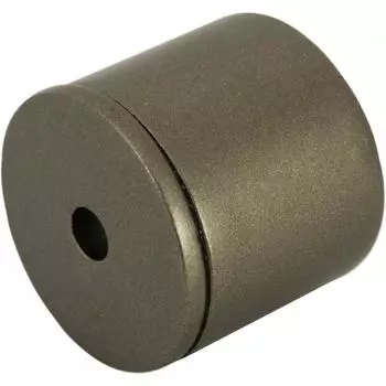 Держатель торцевой Orbis металл цвет графит 2 см