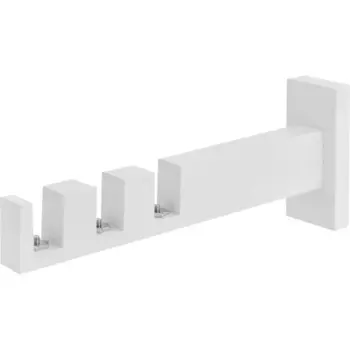 Держатель трехрядный Inspire Квадро алюминий цвет белый 16 см