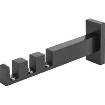 Держатель трехрядный Inspire Квадро алюминий цвет черный 16 см