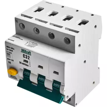 Дифференциальный автомат Dekraft АВДТ 3P N C32 А 30 мА 6 кА C16215DEK