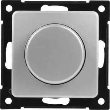 Диммер встраиваемый Hegel поворотно-нажимной цвет серебристый