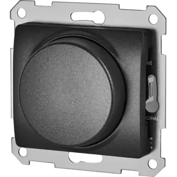 Диммер встраиваемый Systeme Electric Glossa 400 Вт цвет антрацит