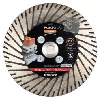 Диск алмазный Rage 603126 турбо 125xM14x3 мм