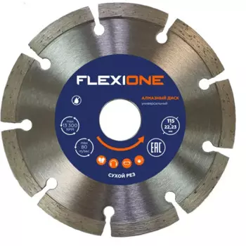 Диск алмазный универсальный Flexione сегментный 115x22.2x2 мм