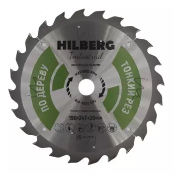 Диск пильный по дереву Hilberg HWT194 24Т 190x20x1.6 мм