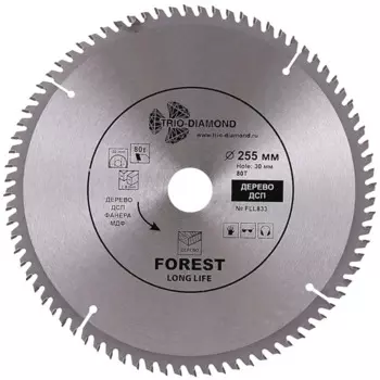 Диск пильный по дереву Trio-Diamond FLL833 80Т 255x30x2.8 мм