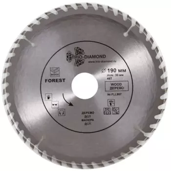 Диск пильный по дереву Trio-Diamond FLL807 48Т 190x30x2.4 мм
