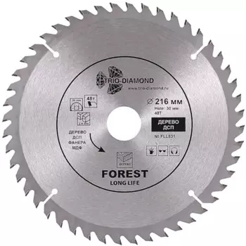 Диск пильный по дереву Trio-Diamond FLL831 48Т 216x30x2.4 мм