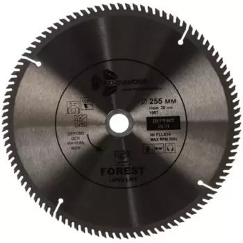Диск пильный по дереву Trio-Diamond FLL834 100Т 255x30x2.8 мм