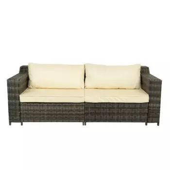 Диван садовый Орсон 212x90x80 см ротанг коричневый