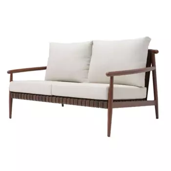 Диван садовый с подушками NATERIAL RETRO, двухместный, алюминий, эффект дерева