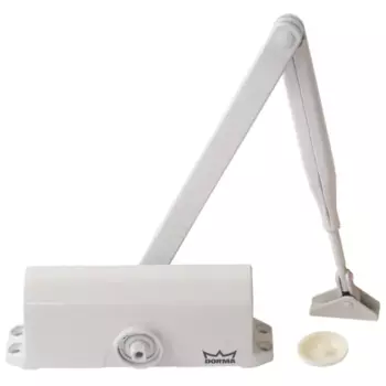 Доводчик дверной Dorma TS-77 EN4 максимальная нагрузка 80 кг алюминий цвет белый