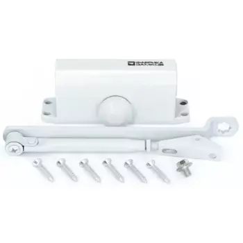 Доводчик дверной Фабрика замков максимальная нагрузка 45 кг сталь цвет белый