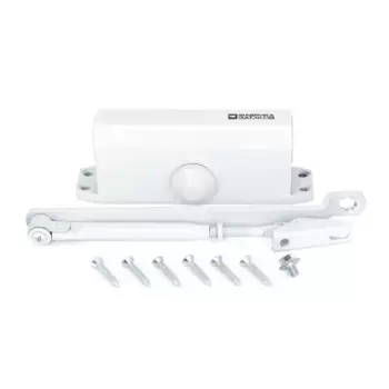 Доводчик дверной Фабрика замков максимальная нагрузка 60 кг сталь цвет белый