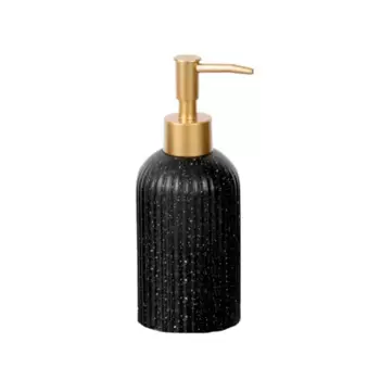 Дозатор для жидкого мыла Lemer Bianca керамика цвет черный/золотой