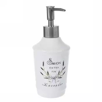 Дозатор для жидкого мыла настольный «Lavender» керамика цвет белый