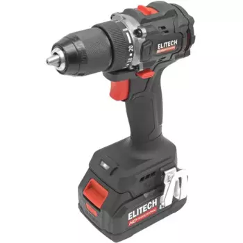 Дрель-шуруповерт аккумуляторная бесщеточная Elitech HD CD20SL2 E2201.040.01, 20 В Li-Ion 2x2 Ач