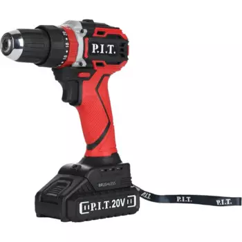 Дрель-шуруповерт аккумуляторная бесщеточная ударная P.I.T. LPSR18-D4, 20 В Li-Ion 2x1.5 Ач