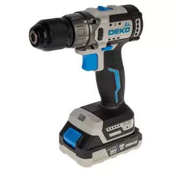 Дрель-шуруповерт аккумуляторная бесщёточная Deko ZKCD20V, 20 В Li-ion 2x2 Ач