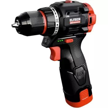Дрель-шуруповерт аккумуляторная бесщеточная Elitech HD CD 16L2, 16 В Li-ion 2x2 Ач