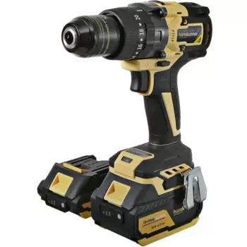 Дрель-шуруповерт аккумуляторная ударная бесщеточная Hanskonner HCD18165BLI, 18 В Li-ion 2x4.2 Ач