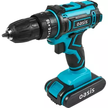 Дрель-шуруповерт аккумуляторная ударная Oasis ASU-24S, 24 В Li-ion 2x2 Ач