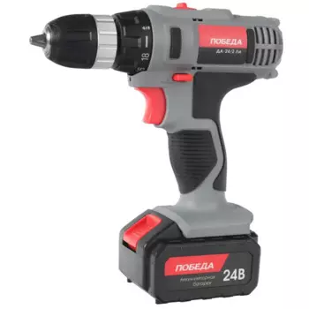 Дрель-шуруповерт аккумуляторная Победа ДА-24/2, 24 В Li-ion 2x2.2 Ач