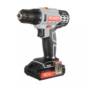 Дрель-шуруповерт аккумуляторная Ресанта ДА-50Л2-18А, 18 В Li-ion 2x2 Ач