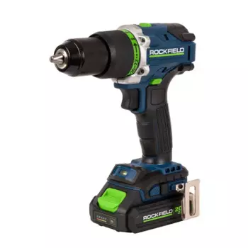 Дрель-шуруповерт аккумуляторная ударная бесщеточная Rockfield RF2062BK, 20 В Li-ion 2x2 Ач