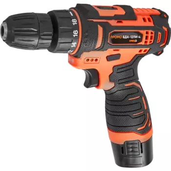 Дрель-шуруповерт аккумуляторная Спец Промо БДА-12ЛИ-4 СПЕЦ-4078, 12 В Li-ion 1x2 Ач
