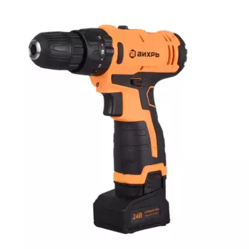 Дрель-шуруповерт аккумуляторная Вихрь ДА-24Л-2КУ, 24 В Li-ion 2x2 Ач
