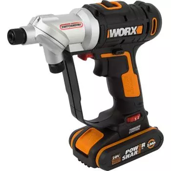 Дрель-шуруповерт аккумуляторная Worx WX176.2, 20 В Li-ion 2 Ач