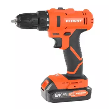 Дрель-шуруповерт аккумуляторная Patriot BR 187UES, 18 В Li-Ion 2x2 Ач