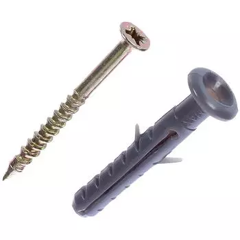 Дюбель-гвоздь грибовидный 6x40 мм, полипропилен, 10 шт.