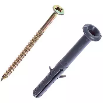 Дюбель-гвоздь грибовидный 6x60 мм, полипропилен, 10 шт.