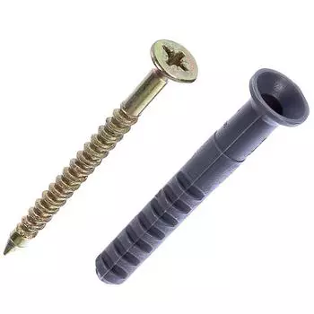 Дюбель-гвоздь потайной 8x60 мм, полипропилен, 10 шт.