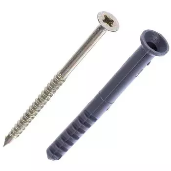 Дюбель-гвоздь потайной 8x80 мм, полипропилен, 10 шт.