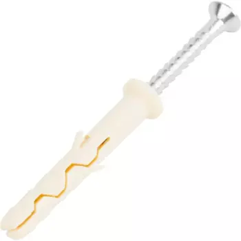 Дюбель-гвозди для полнотелых материалов потайная манжета 6x40 мм, нейлон, 2000 шт.