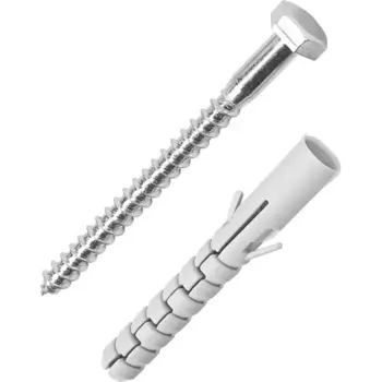 Дюбель потайной Standers PND L 14x100 мм, с шурупом 10x120 мм, нейлон, 4 шт.