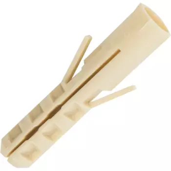 Дюбель распорный для полнотелых материалов 10x50 мм нейлон цвет бежевый 50 шт.