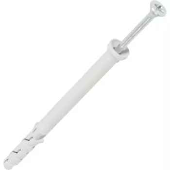 Дюбель с цилиндрическим бортиком Standers PNDS 6x80 мм, с шурупом 4x80 мм, нейлон, 10 шт.