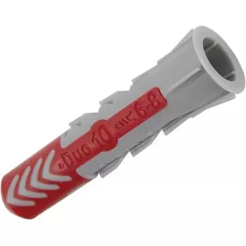 Дюбель для всех типов стен Duopower 10x50 мм цвет серый/красный 8 шт.