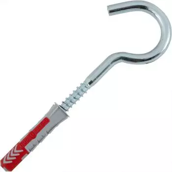 Дюбель универсальный DuoPower 10x50 мм, крюк-полукольцо, 2 шт.
