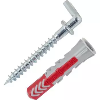 Дюбель универсальный Duopower 10x50 мм, прямой крюк, 2 шт.