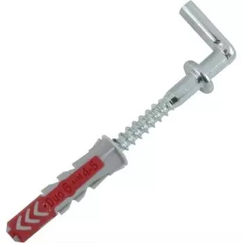 Дюбель универсальный Duopower 6x30 мм, прямой крюк, 6 шт.